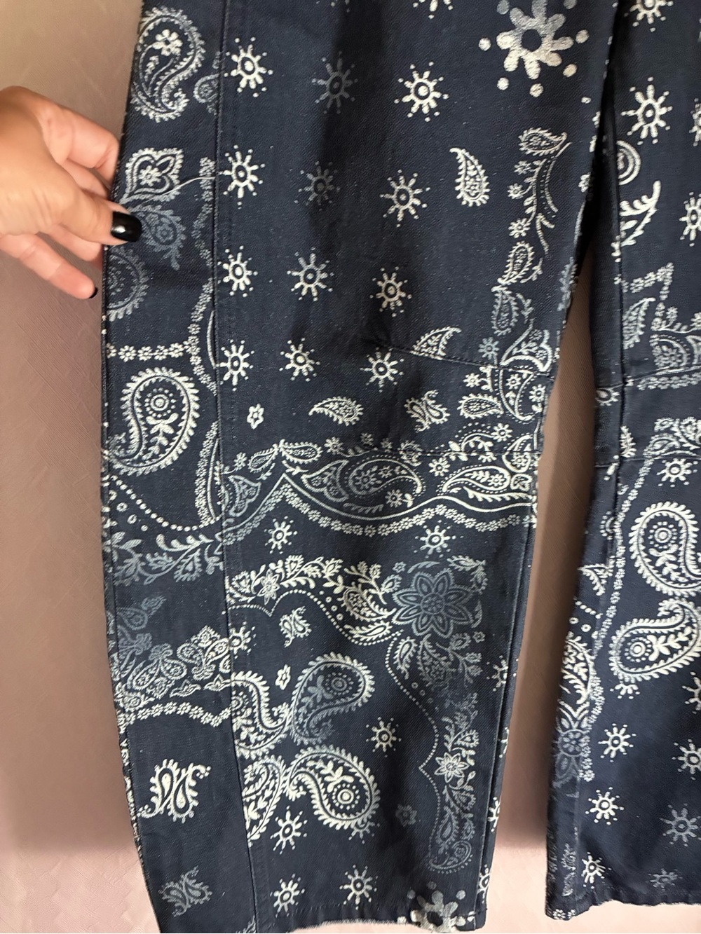 Free People We the Free Printed Good Luck Barrel Jeans - Picture 10 of 12